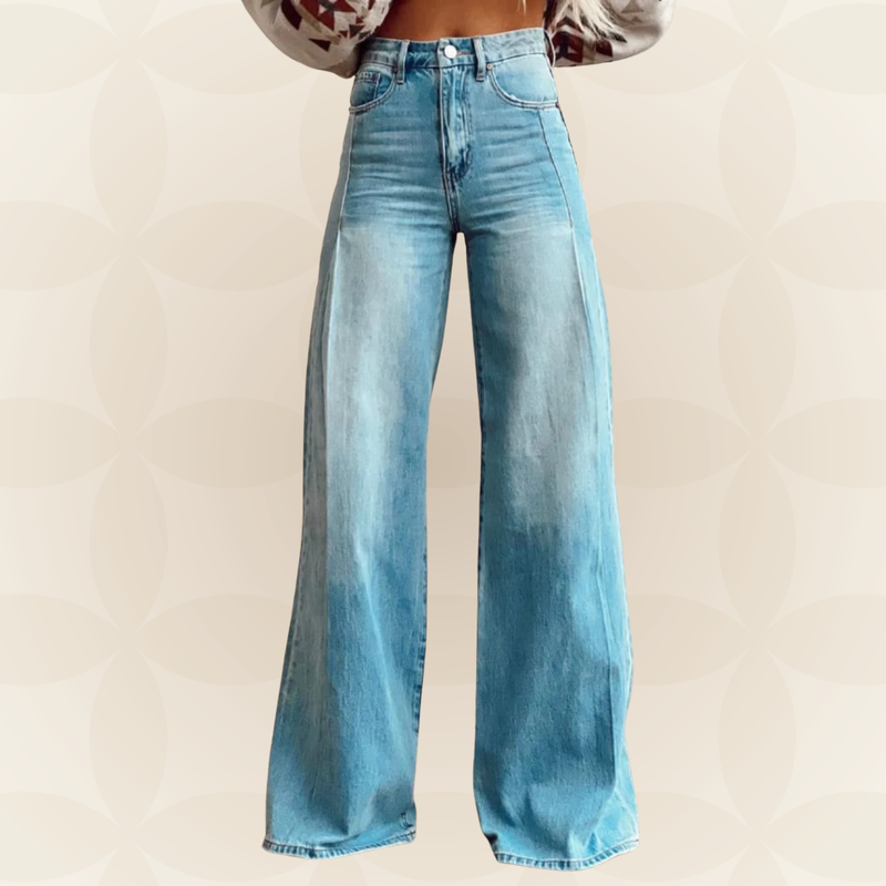 Brigitte – Wide-Leg Denim Trousers - Image 1