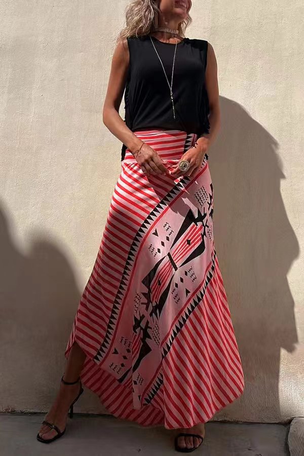 Stefanie – Women’s Elastic Waist Maxi Skirt - Image 11