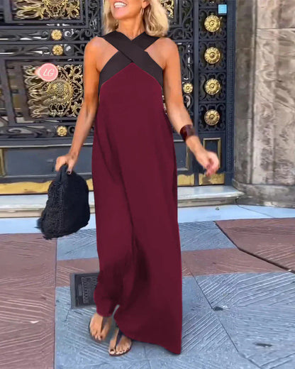 Emma – Women Breathable Crossed Maxi Dress - Image 8