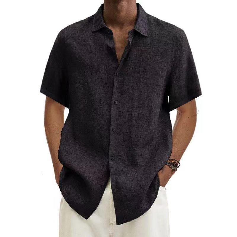 Walter – Men’s Short Sleeve Linen Shirt - Image 5