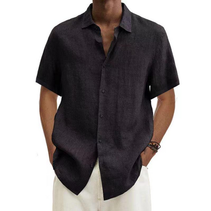 Walter – Men’s Short Sleeve Linen Shirt - Image 5