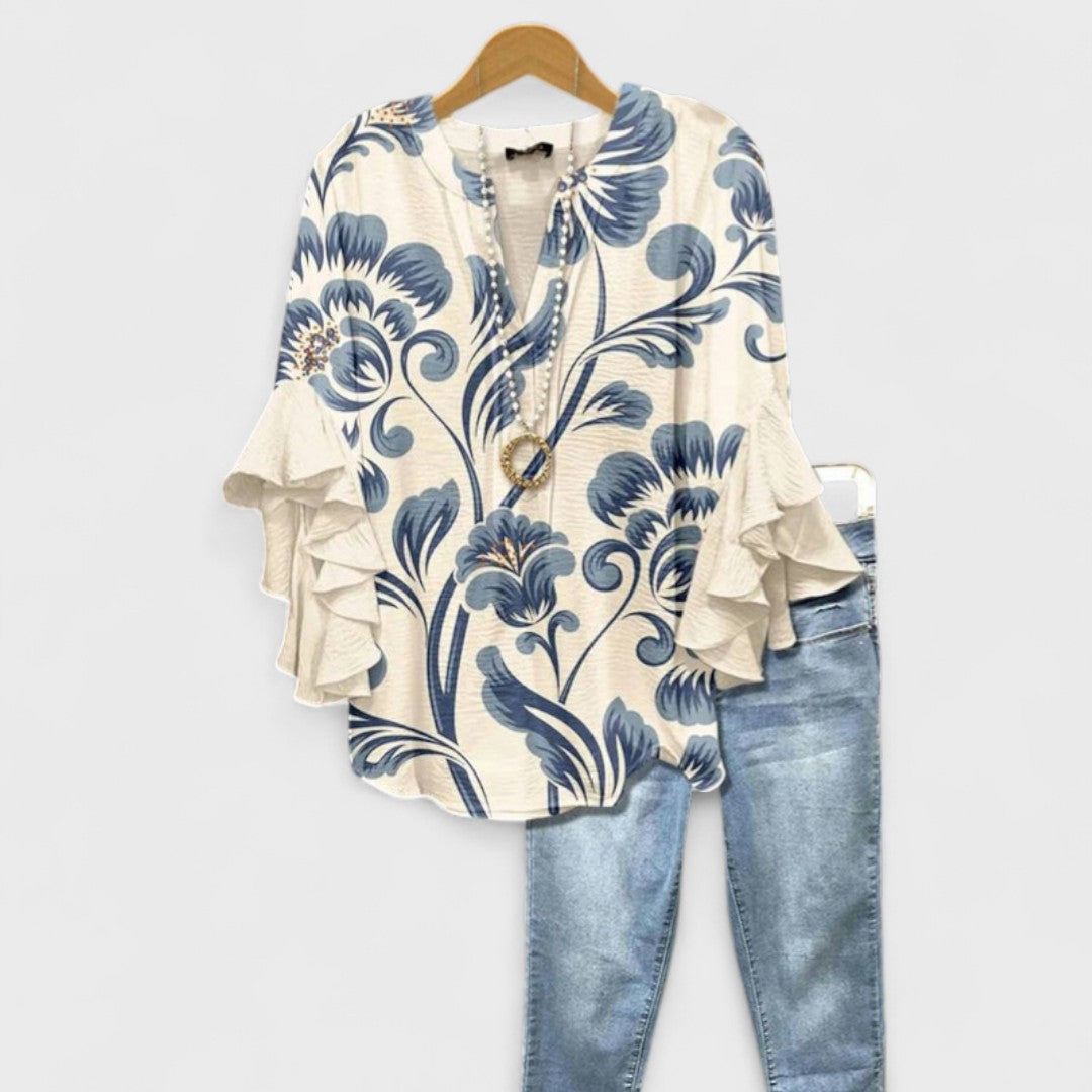 Karina – Women Floral Print Blouse - Image 2