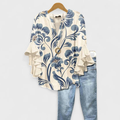 Karina – Women Floral Print Blouse - Image 2