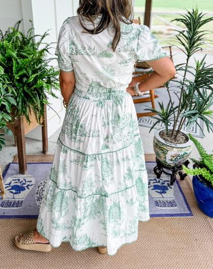 Irina – Women Classic Toile Maxi Dress - Image 8