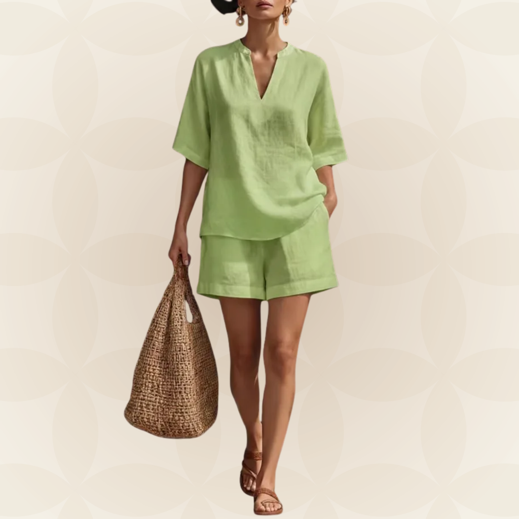 Lina – Elegant Blouse and Shorts set  - Image 9