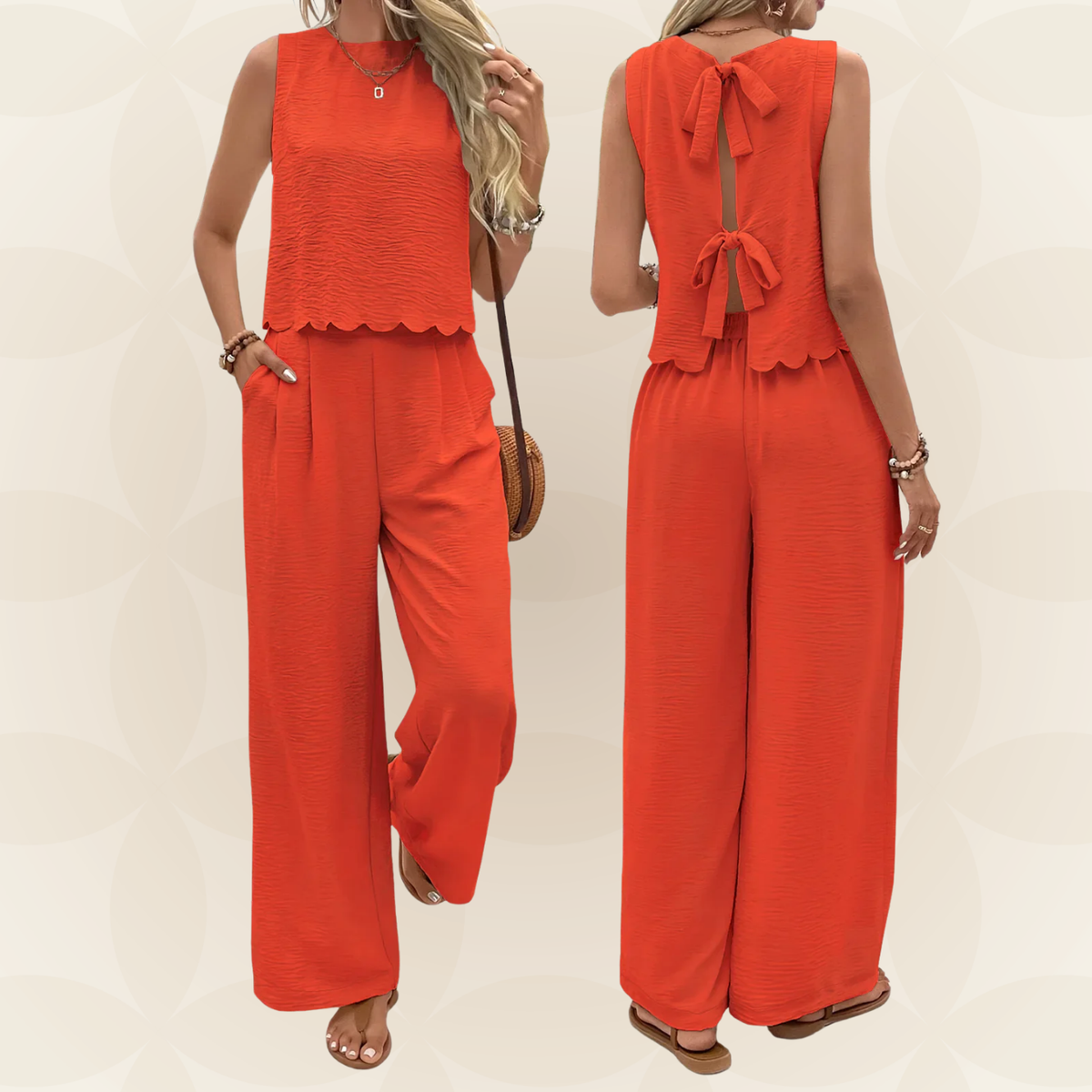 Susanne – Relaxed Sleeveless Top and Trousers Set - Image 5