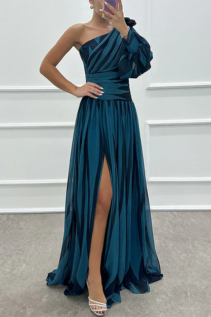Julia – Women Striped One Shoulder Dress - Image 9