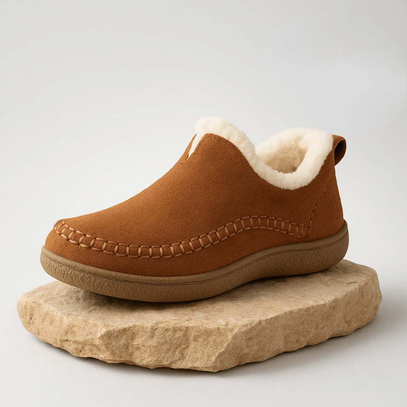 Clara – Damskie ocieplane kapcie domowe z miękkim futerkiem