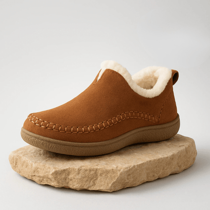 Clara – Damskie ocieplane kapcie domowe z miękkim futerkiem