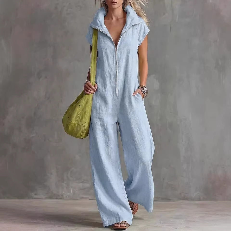 Daniela – Chic Loose Sleeveless Jumpsuit - Image 2