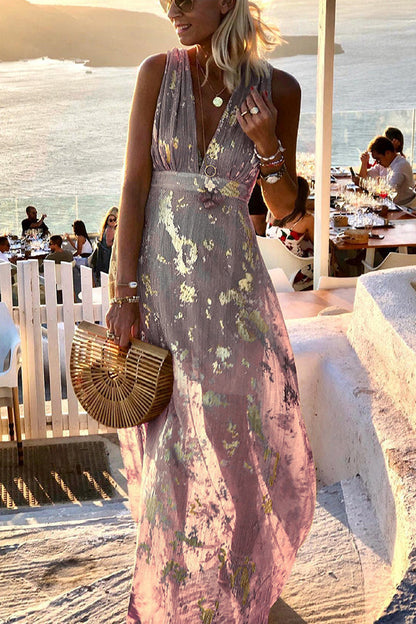 Gisela – Women Elegant V-neck Maxi Dress - Image 13