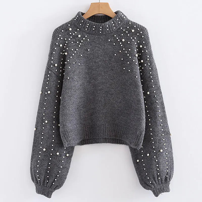 Lieselotte – Women Pearl Detail Sweater - Image 6