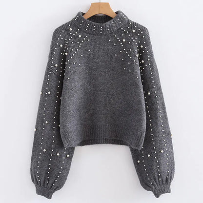 Lieselotte – Women Pearl Detail Sweater - Image 6