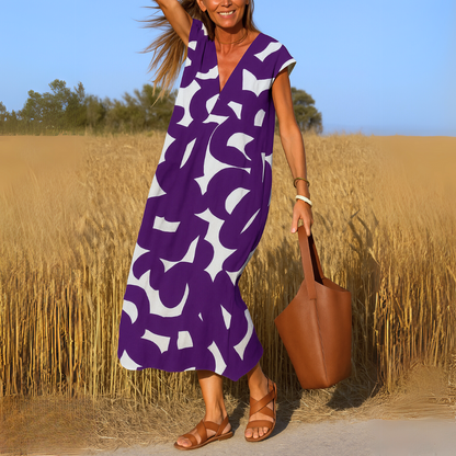 Riley - V-Neck Midi Dress - Image 7