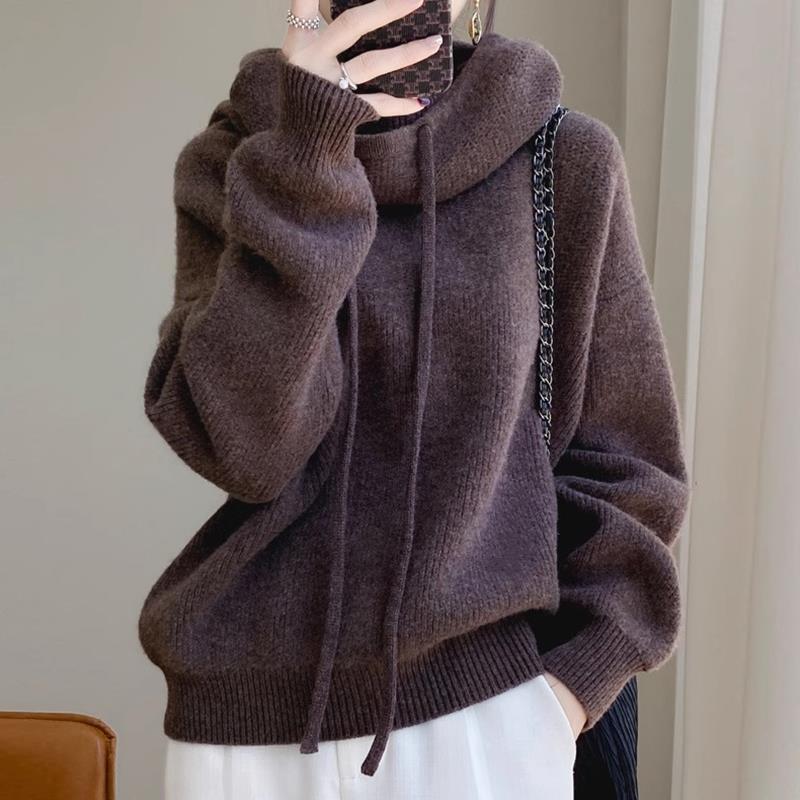 Noelia – Sweter z kapturem i luźnym krojem