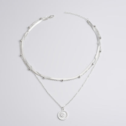 Rica – Elegant Layered Silver Necklace - Image 2