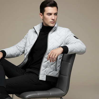 Cole – Pikowana kurtka przejściowa męska ze stójką