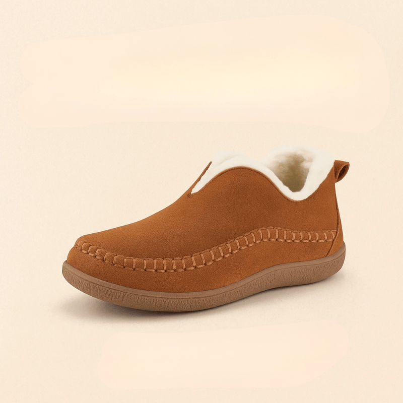 Clara – Damskie ocieplane kapcie domowe z miękkim futerkiem