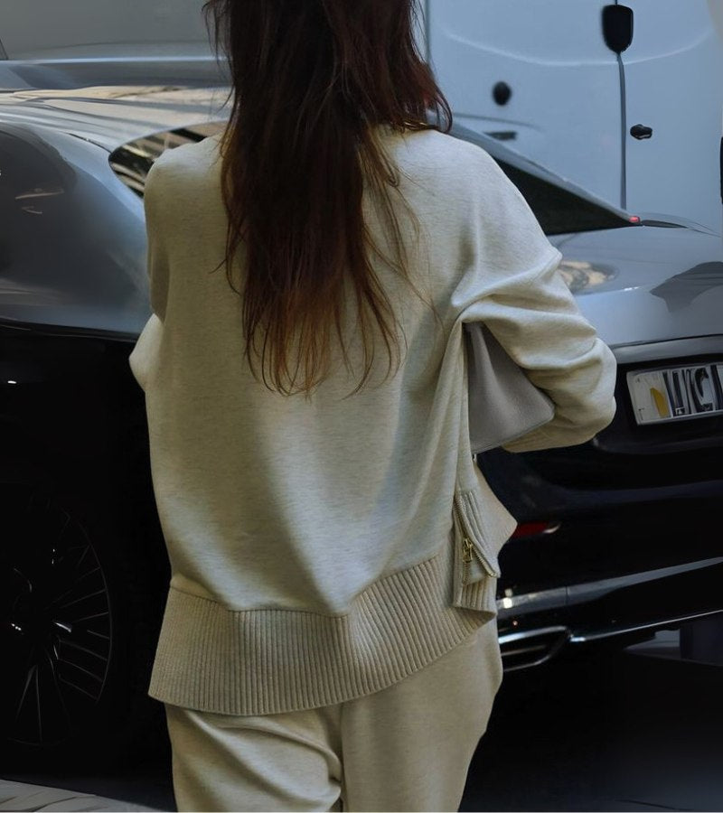 Sofia – Damski jesienno-zimowy komplet dzianinowy o eleganckim, oversize’owym kroju