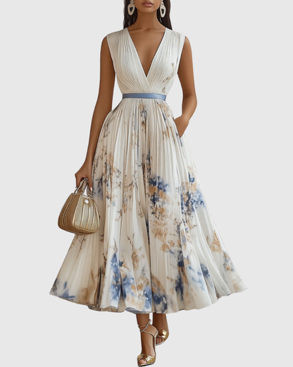 Lea – Elegant Pleated Maxi Dress - Image 2