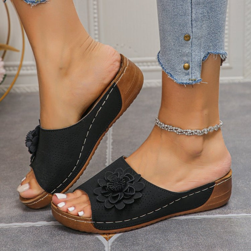 Ella – Elegant Floral Slide Sandals - Image 6