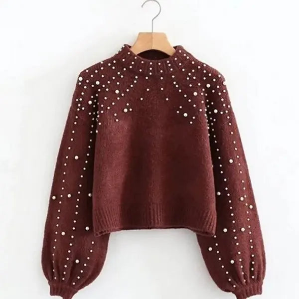 Lieselotte – Women Pearl Detail Sweater - Image 15