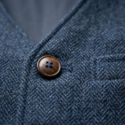Adrian – Classic  Tweed Waistcoat for Men - Image 3