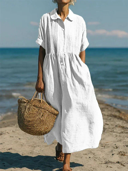 Gabriele – Relaxed Button Shirt  Dress - Image 1