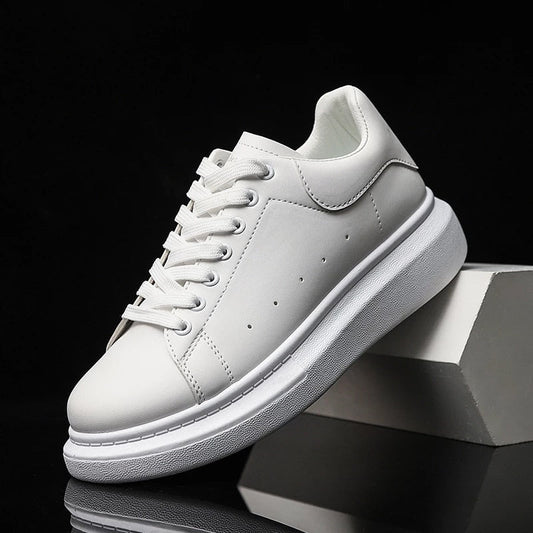 Adrian - Sneakersy unisex skórzane z grubą podeszwą