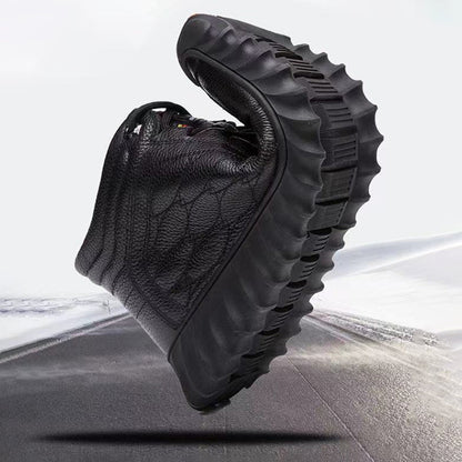 Kamil – Ocieplane skórzane sneakersy dla mężczyzn