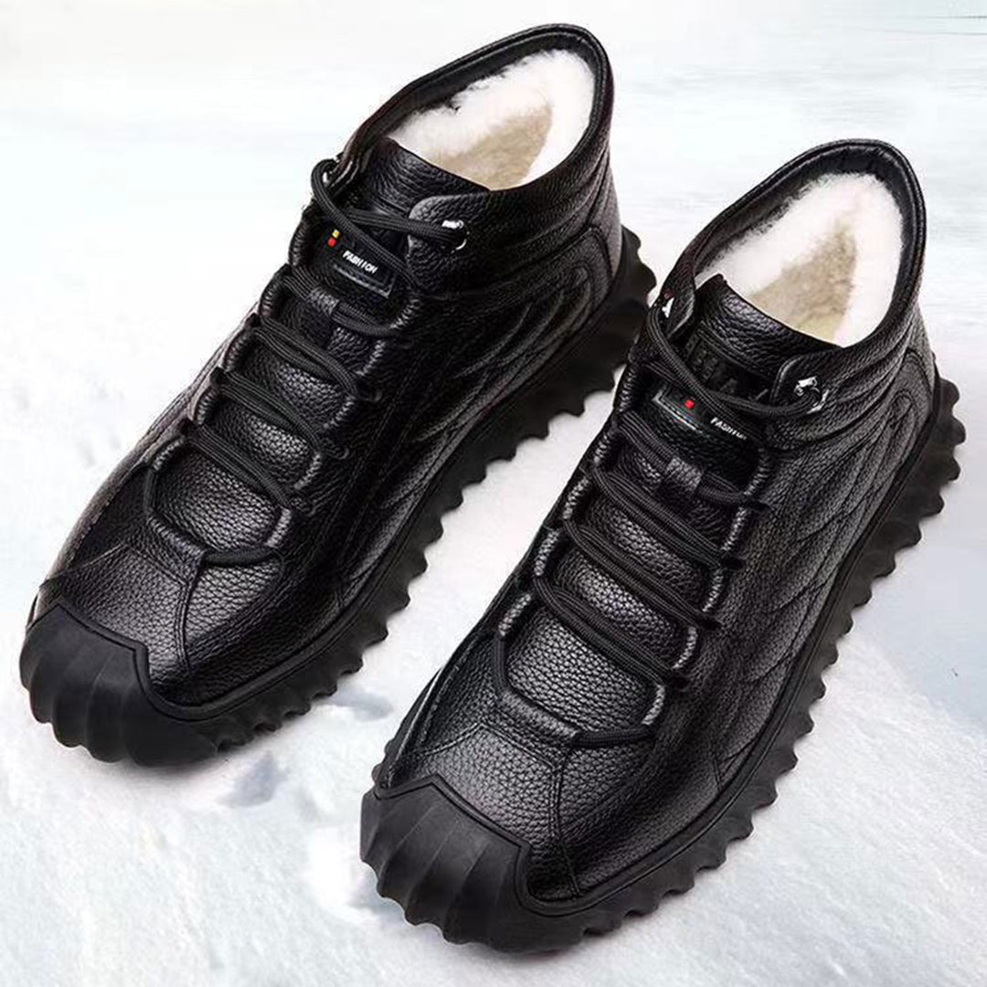 Kamil – Ocieplane skórzane sneakersy dla mężczyzn