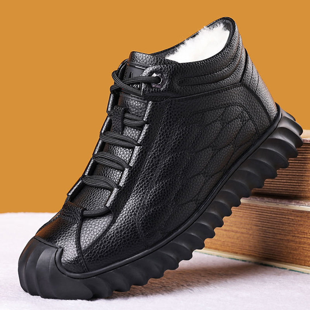 Kamil – Ocieplane skórzane sneakersy dla mężczyzn