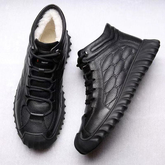 Kamil – Ocieplane skórzane sneakersy dla mężczyzn