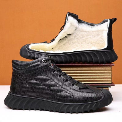 Kamil – Ocieplane skórzane sneakersy dla mężczyzn