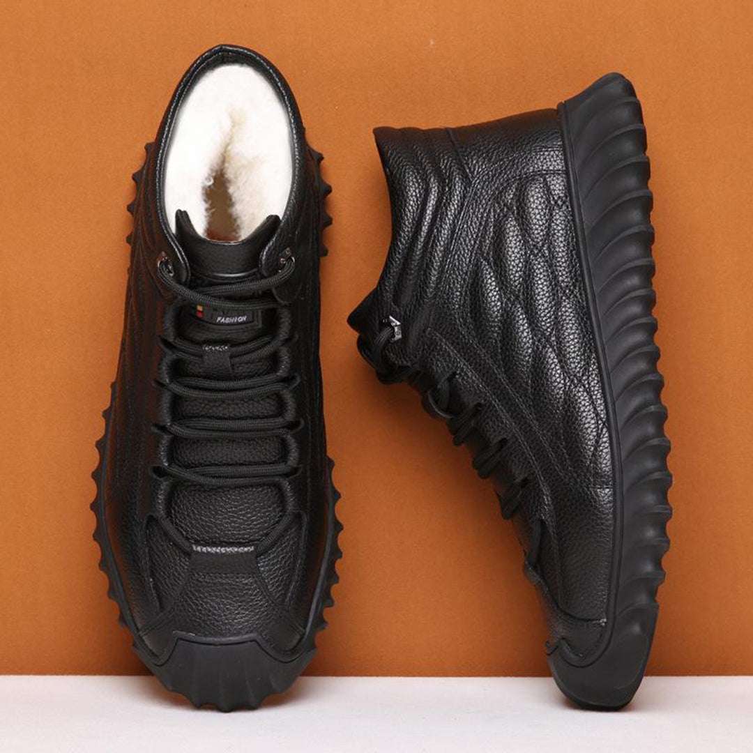 Kamil – Ocieplane skórzane sneakersy dla mężczyzn