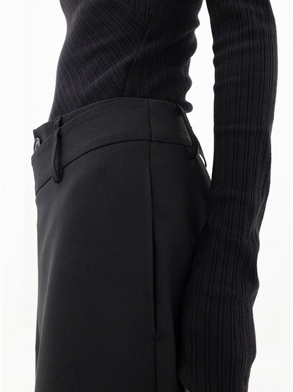 Leni – Asymmetrical Layer Button Wide Leg - Image 4