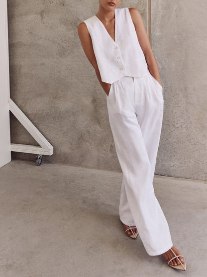 Paula – Cotton Casual Pants Set - Image 3