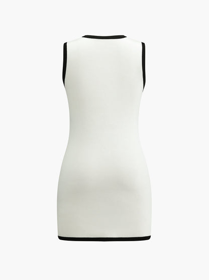Johanna – Multi Pocket Button Sleeveless Short Sweater Dress - Image 8