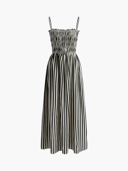 Amelia – Sleeveless Pinstripe Long Dress - Image 7