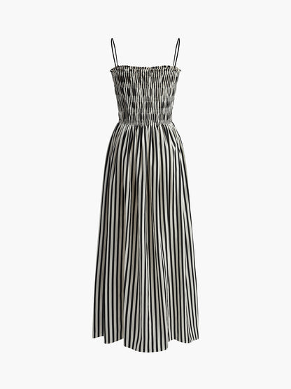 Amelia – Sleeveless Pinstripe Long Dress - Image 8