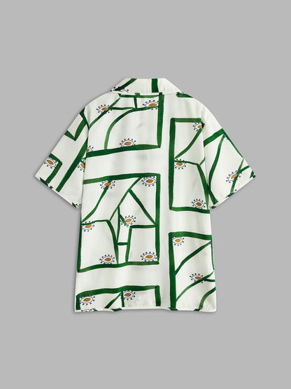 Paula – Wzorzysty letni zestaw szortów z wiązaniem