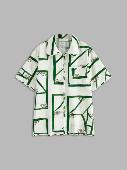 Paula – Wzorzysty letni zestaw szortów z wiązaniem