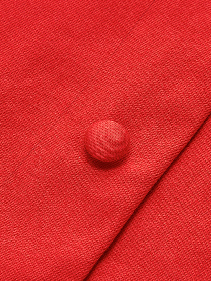 Inés – Krótka Sukienka Mini Bez Rękawów z Guzikami z Przodu