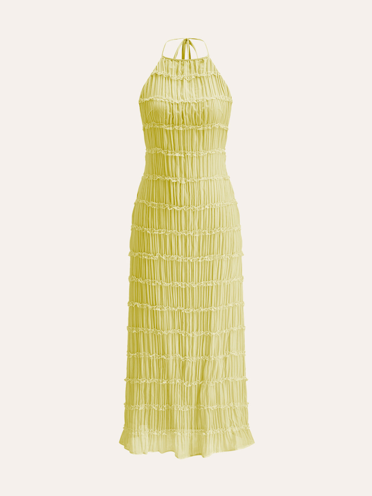 Annika –Halter Strappy Back Ruffled Dress - Image 7