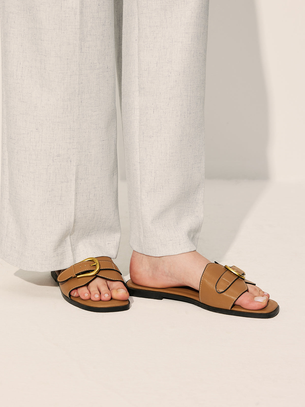 Sabine – Buckled Strap Slide Sandals - Image 4