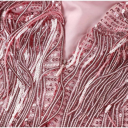 Amelia – Luksusowa mini sukienka z piórami i zdobioną fakturą