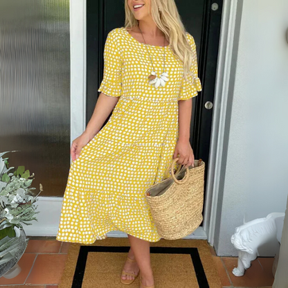 Frieda – Women Relaxed Tiered Midi Dress - Image 3