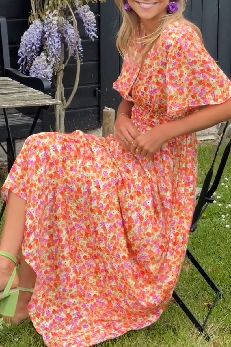 Maya – Floral V-neck Maxi Dress - Image 2