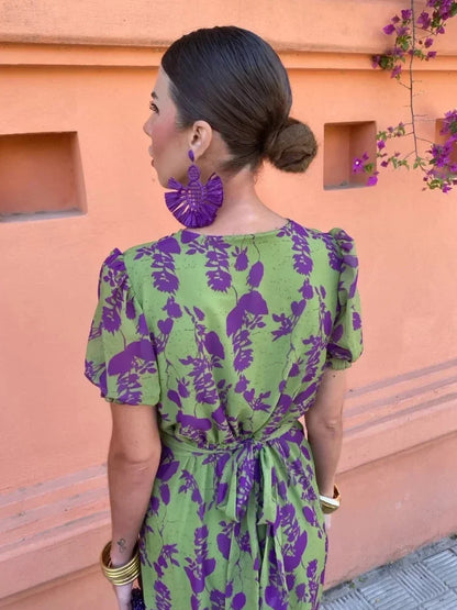 Nadine – Floral wrap dress with short sleeves - Image 3