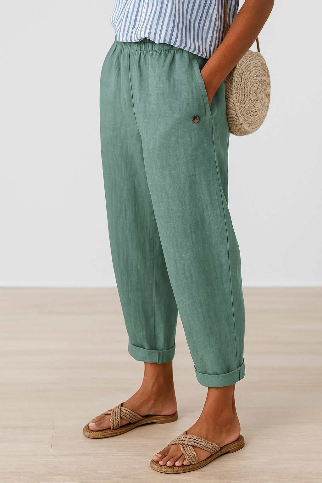 Daniela – Relaxed Side Seam Pockets Trousers - Image 4